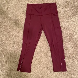 Lululemon Size 6 Fast and Free Legging Crop